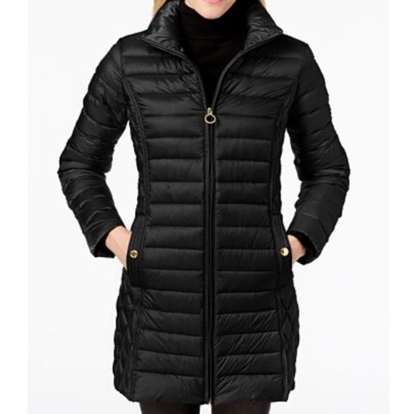 michael michael kors hooded packable down puffer coat